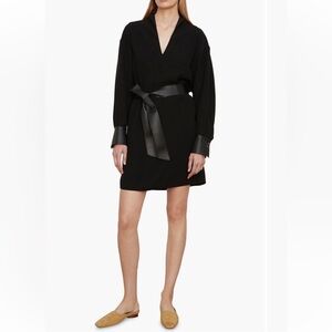 Vince Black Dress with Satin Belt